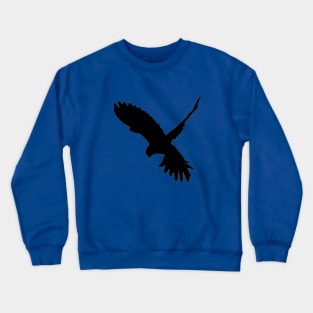 Silhouette of a hovering Kestrel Crewneck Sweatshirt